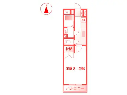 セソン・レオ(1K/3階)の間取り写真