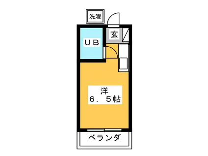 シーサイドアオキ(ワンルーム/1階)の間取り写真