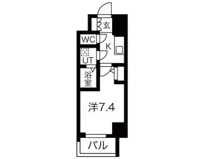 エスリード金山プルミエ(1K/8階)の間取り写真