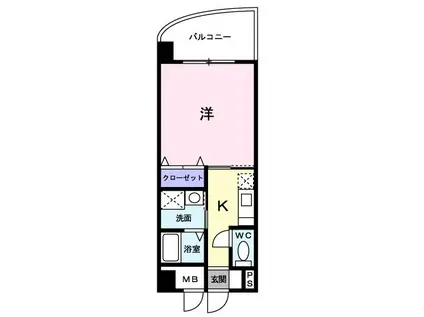 ディアコートニシムラ(1K/4階)の間取り写真