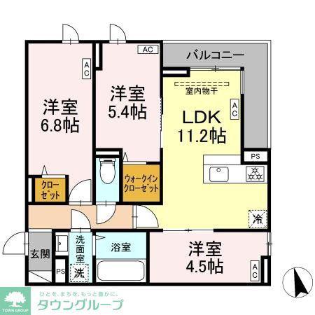 セレスティア下石神井(3LDK/2階)の間取り写真