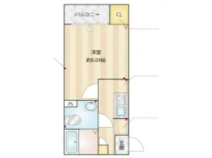 DE MOLEN(1K/2階)の間取り写真