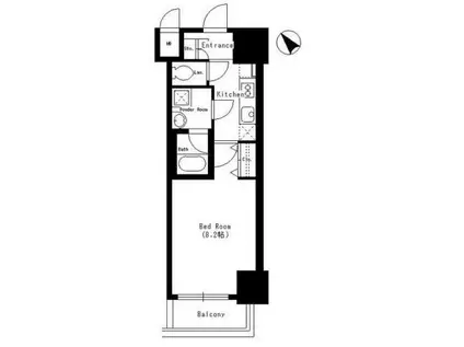 DORMOUSE CASTLE(1K/5階)の間取り写真