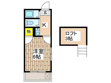 レオパレス杉田第3(1K/2階)の間取り写真