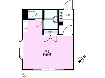 ベルフォーレ花田弐番館(ワンルーム/2階)の間取り写真