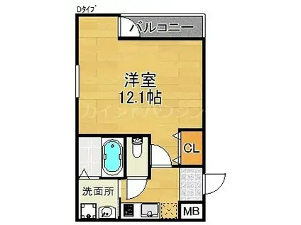 フジパレス清水丘V番館(1K/1階)の間取り写真