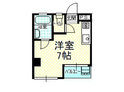 シンセリティ天神(ワンルーム/1階)の間取り写真