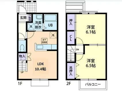 NATIVE PLACE II(2LDK/1階)の間取り写真