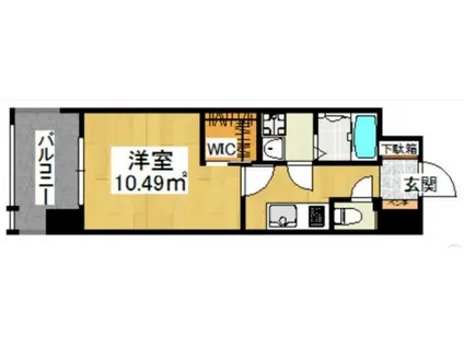 ウェルブライト博多(1K/7階)の間取り写真