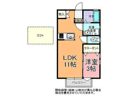 サンハウス・ヤナカ(1LDK/2階)の間取り写真