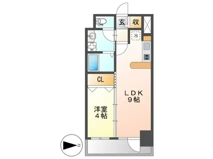 ヴェルジュコートI(1LDK/3階)の間取り写真