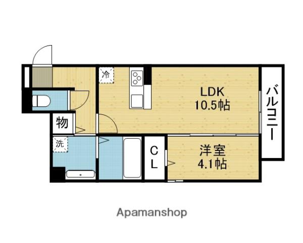 D-ROOM新今里(1LDK/2階)の間取り写真