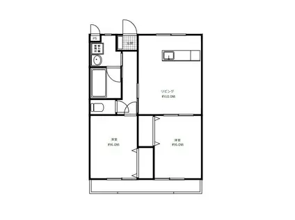 エクセル悦和 7・8(2LDK/3階)の間取り写真