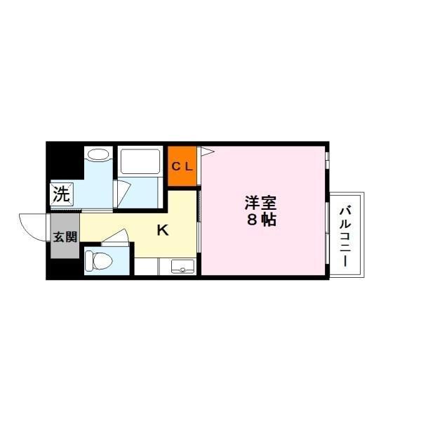 アンビエンテ(1K/3階)の間取り写真
