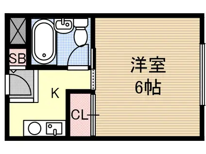 メゾンモアー(1K/3階)の間取り写真