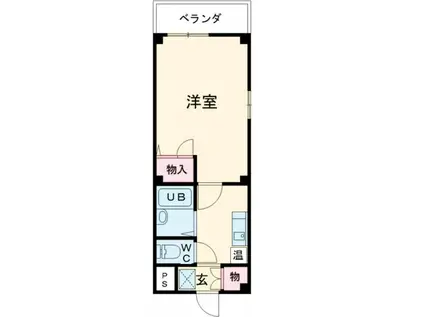 ベルメゾン(1K/3階)の間取り写真