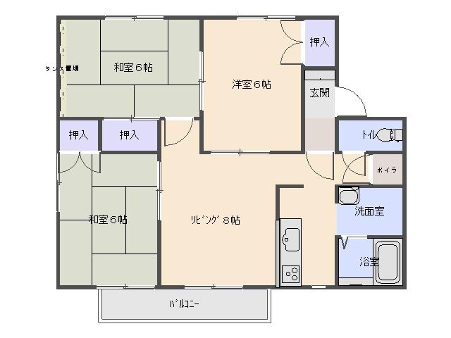 グランドール茜(3LDK/2階)の間取り写真