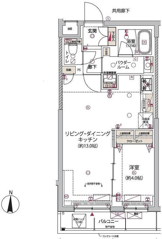 ARCOBALENO HIGASHIMUKOJIMA(1LDK/3階)の間取り写真