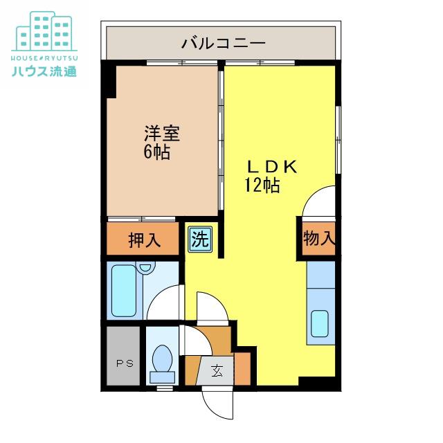 メイゾンチュトワイエ(1LDK/5階)の間取り写真