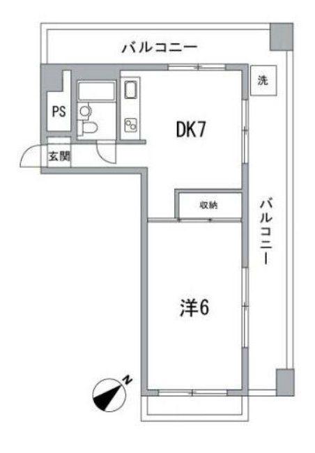 サーラ白金(1DK/4階)の間取り写真