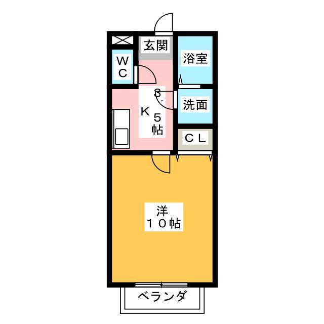 サンステージ大倉(1K/1階)の間取り写真