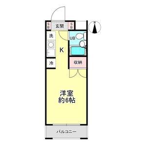 サニーハイツ(ワンルーム/1階)の間取り写真