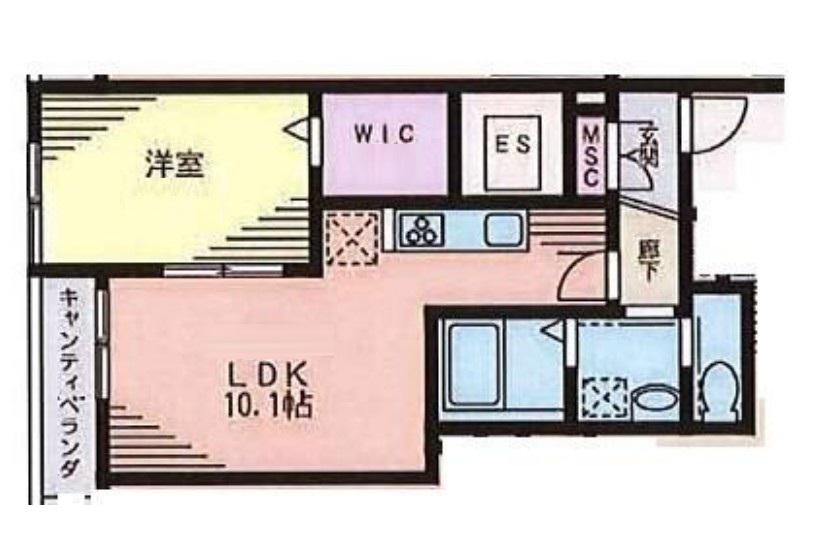 キャッスルハラ(1SLDK/2階)の間取り写真