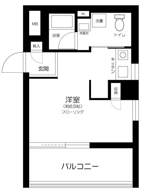 アローネ木場公園(ワンルーム/6階)の間取り写真
