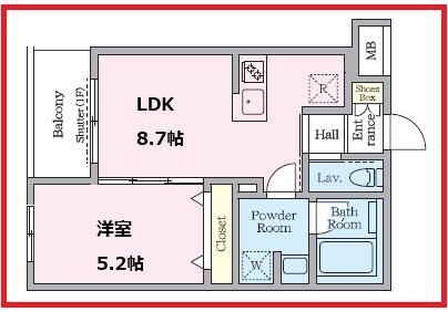 アイル グランデ赤羽(1LDK/1階)の間取り写真