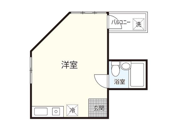 アスプロパラティ4(ワンルーム/5階)の間取り写真