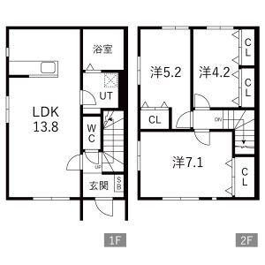 GRAND GARDENIII(3LDK/1階)の間取り写真