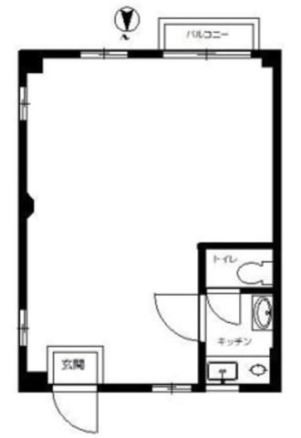 ヴィラシャンテIII-A(1K/2階)の間取り写真