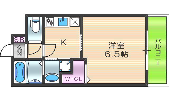 S-FORT福島LALUNA(1K/4階)の間取り写真