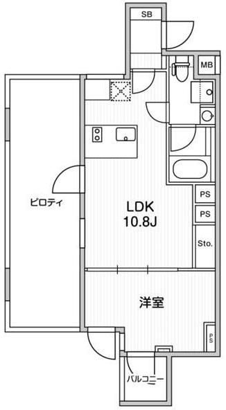 ビバリーホームズ石神井台(1LDK/1階)の間取り写真