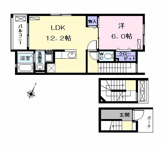 プリマヴェーラ(1LDK/3階)の間取り写真