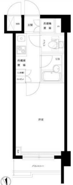 ルーブル東蒲田伍番館(1K/4階)の間取り写真