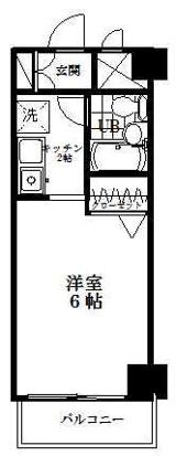 ライフシティ(1K/1階)の間取り写真