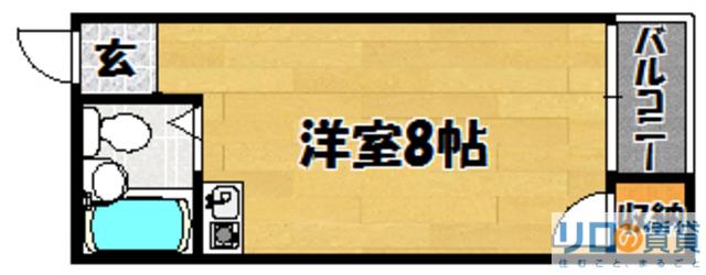 レモンビル(ワンルーム/1階)の間取り写真