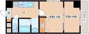 アスコット河原町駅前(2K/3階)の間取り写真