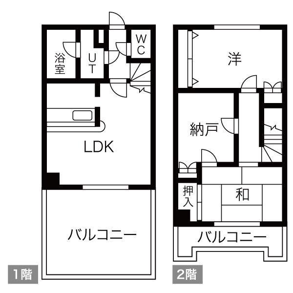 西岡沼田ビル(3LDK/2階)の間取り写真