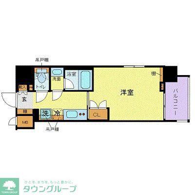 ZOOM品川南(1K/5階)の間取り写真
