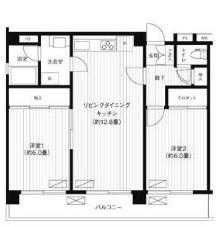 サクラマンション(2LDK/2階)の間取り写真