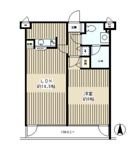 ベル南青山(1LDK/2階)の間取り写真