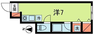 グリシーナ方南町(ワンルーム/1階)の間取り写真