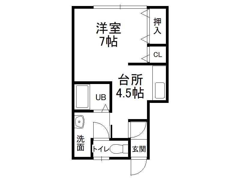ビュー321(ワンルーム/1階)の間取り写真