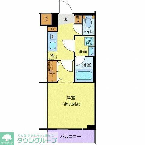 クレヴィスタ常盤台(1K/2階)の間取り写真
