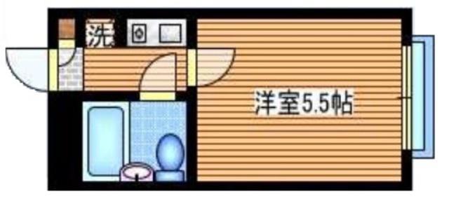 アポロ鷺宮II(1K/1階)の間取り写真