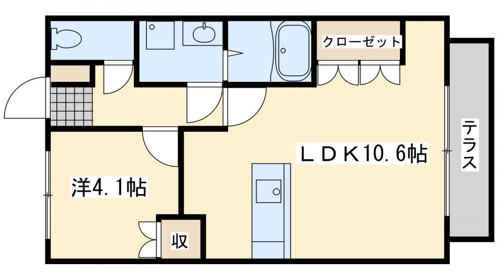 ルミナス・ヨシダA(1LDK/2階)の間取り写真