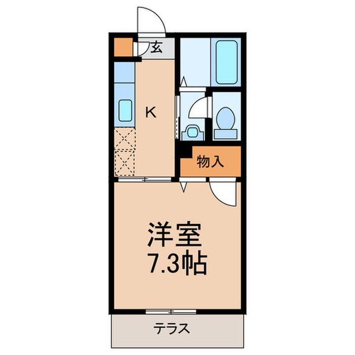 モン レーヴ(1K/1階)の間取り写真