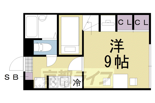 レオパレス城南(1K/1階)の間取り写真